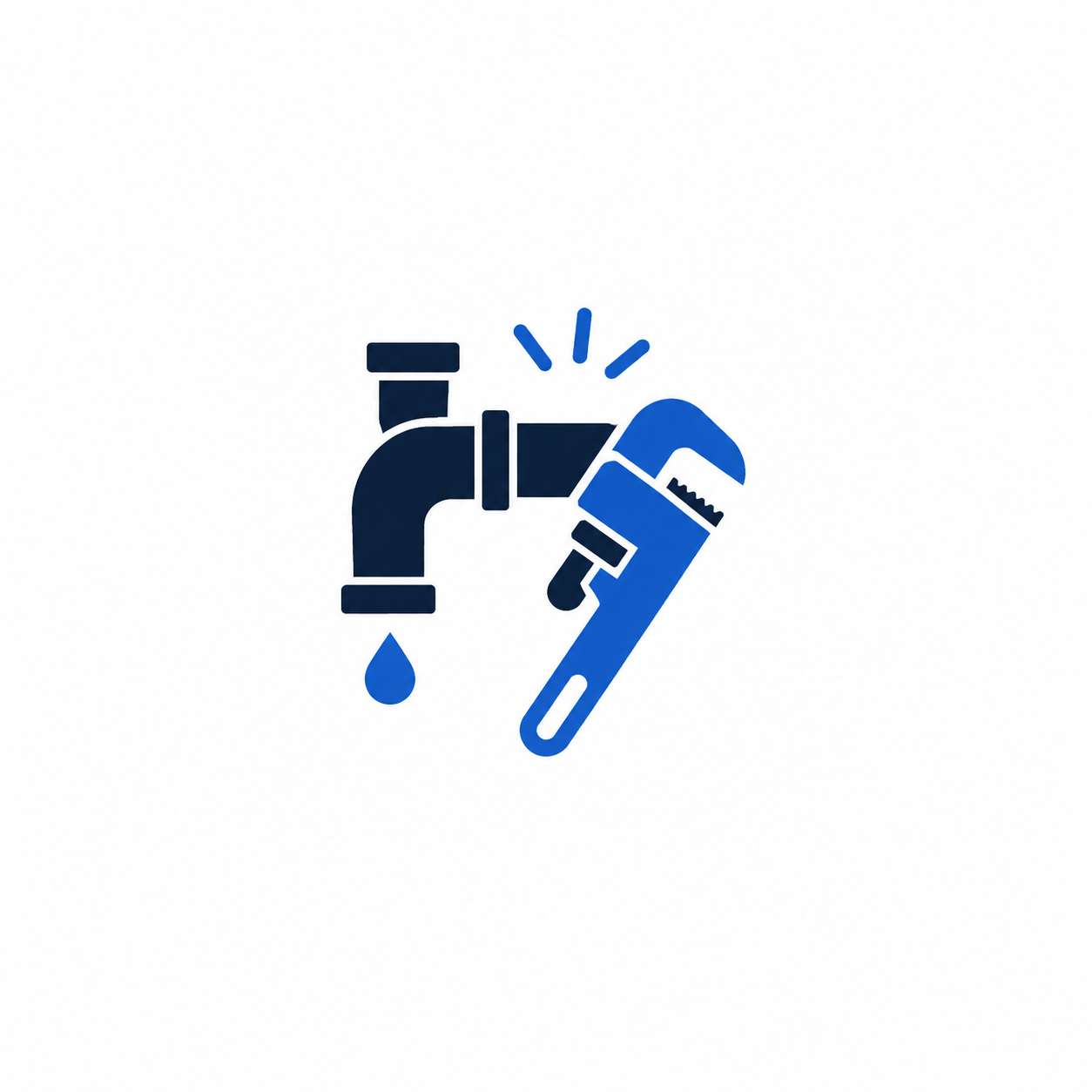 Emergency plumber icon for urgent water leaks and broken pipe repair in Valencia Caption: