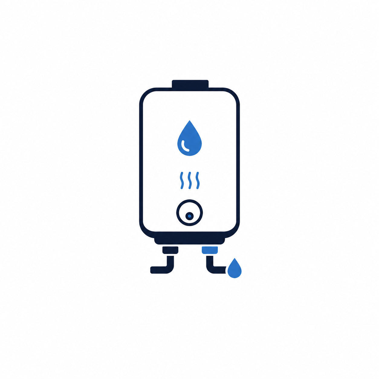 Water heater installation icon for electric boiler and hot water plumbing services in Valencia